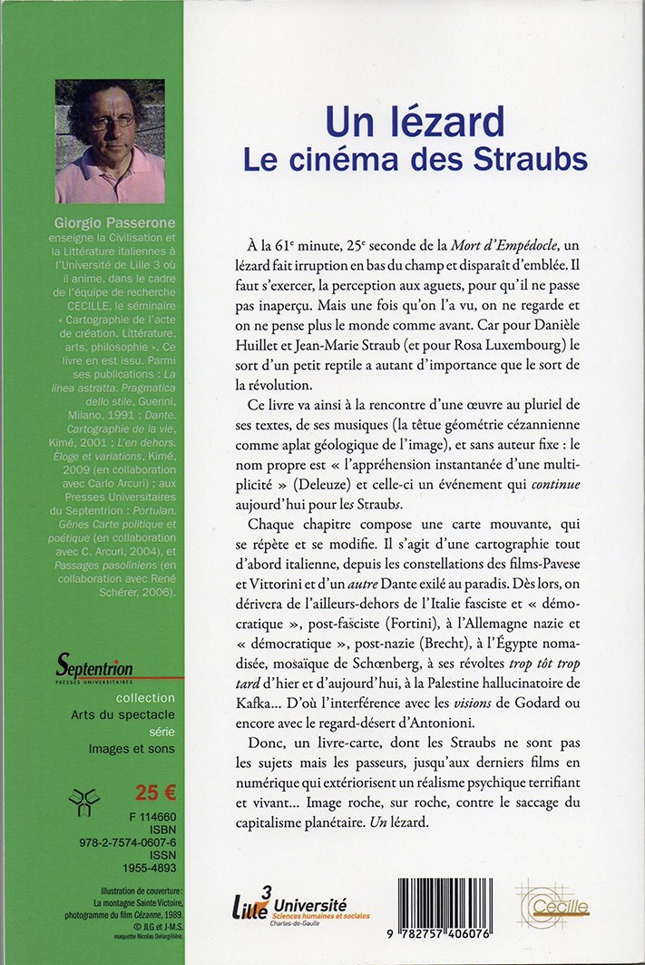 Un Lezard Le Cinema Des Straubs Jean Marie Straub Et Daniele Huilletjean Marie Straub Et Daniele Huillet